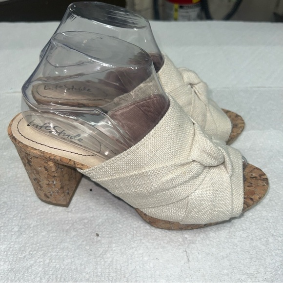 LifeStride Women's LAGUNA Platform Linen Slides Sandals Size 8 CREAM DAISY - Picture 6 of 11